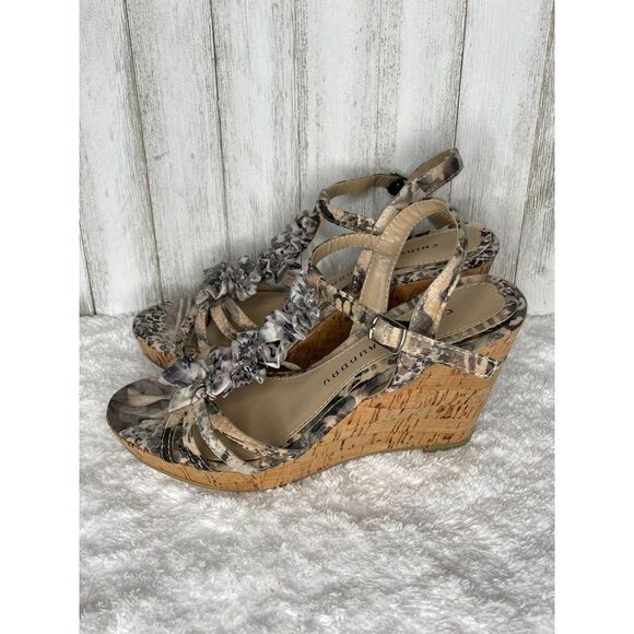 Chinese Laundry Venice Beach Wedge Sandals 7M - Picture 4 of 10